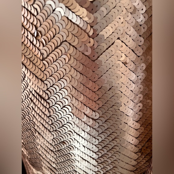 Muted Gold Sequin Bodycon Dress - Picture 7 of 8